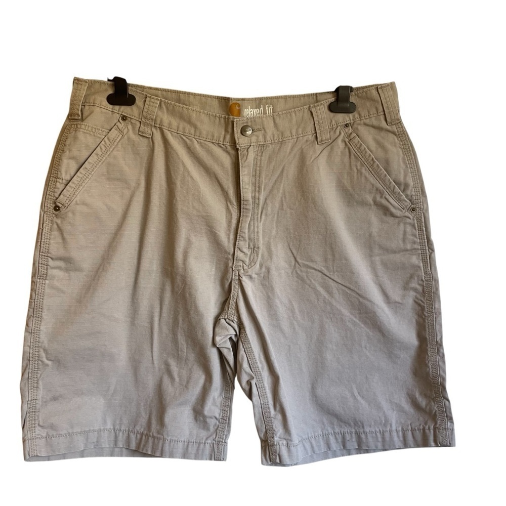 Carhartt Tacoma Khaki Relaxed Fit Shorts Ripstop‎ Fabric Style 100240232 Size 40
